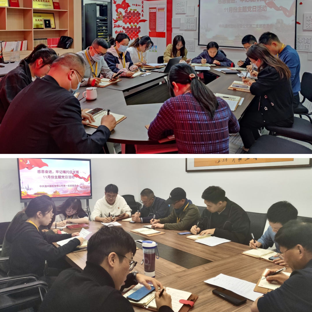 感恩奮進(jìn)，牢記囑托促發(fā)展丨面粉公司開展11月份主題黨日活動